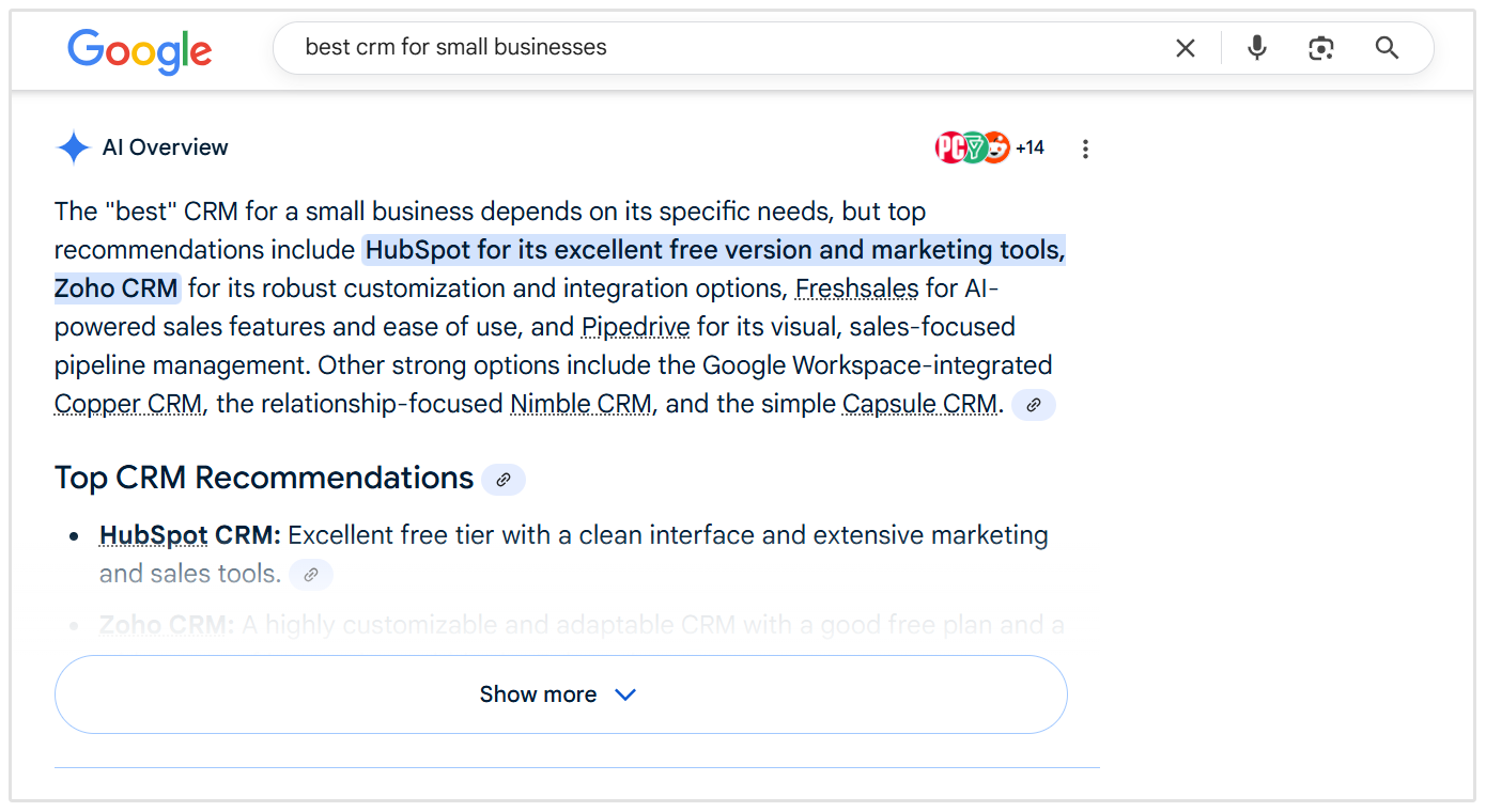 Google AI resumen respuesta